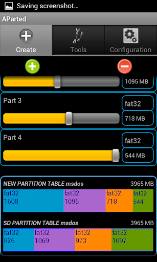 AParted Sd card Partition