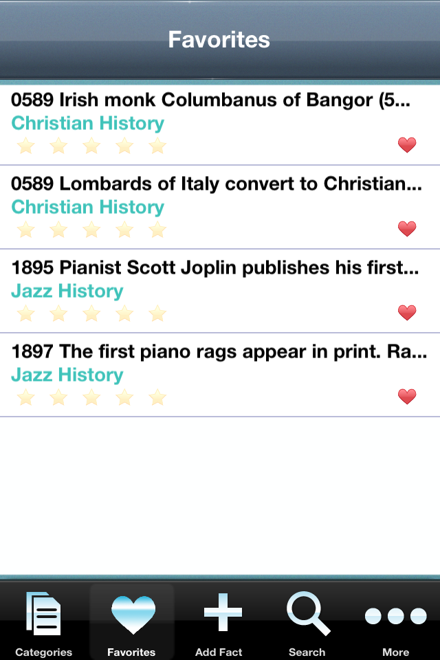 World History Facts Screen 2