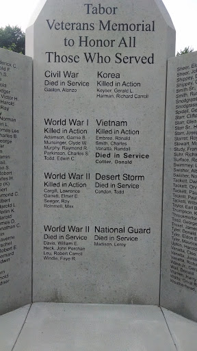 Tabor Veterans Memorial