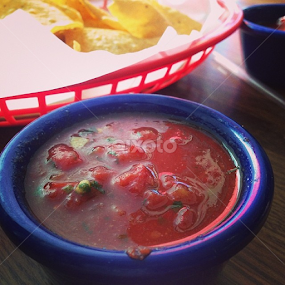 I liked the lighting on the salsa. I'm a nerd. by Brittany Skelton - Food & Drink Plated Food