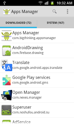 Apps Manager Apps Information