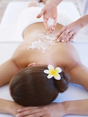 Revitalize your skin with an Ocean Salt Scrub treatment in the Canyon Ranch Spa Club aboard a Seven Seas cruise.