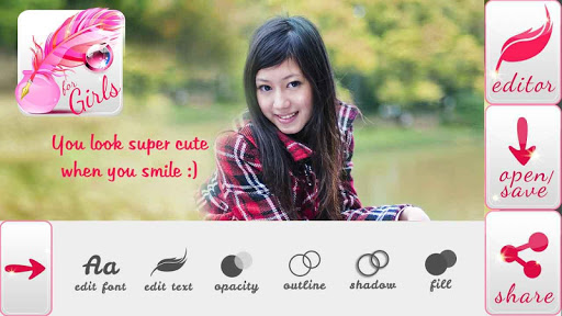 Write Text on Photos for Girls