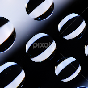 Black and white stripes by Blaž Janežič - Abstract Water Drops & Splashes