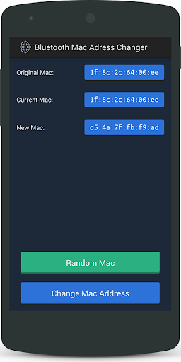 Bluetooth Mac Address Changer