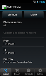 SMSToExcel Backup SMS in Excel poster 1