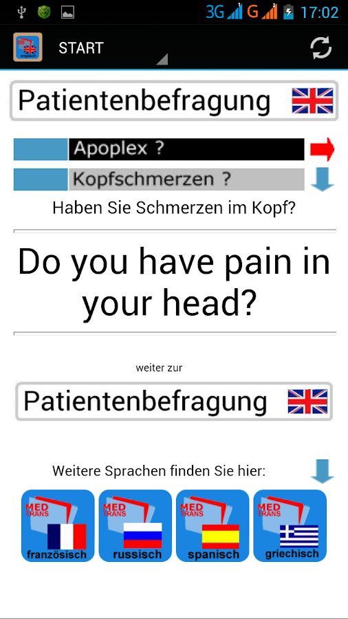 MedTrans-englisch - screenshot