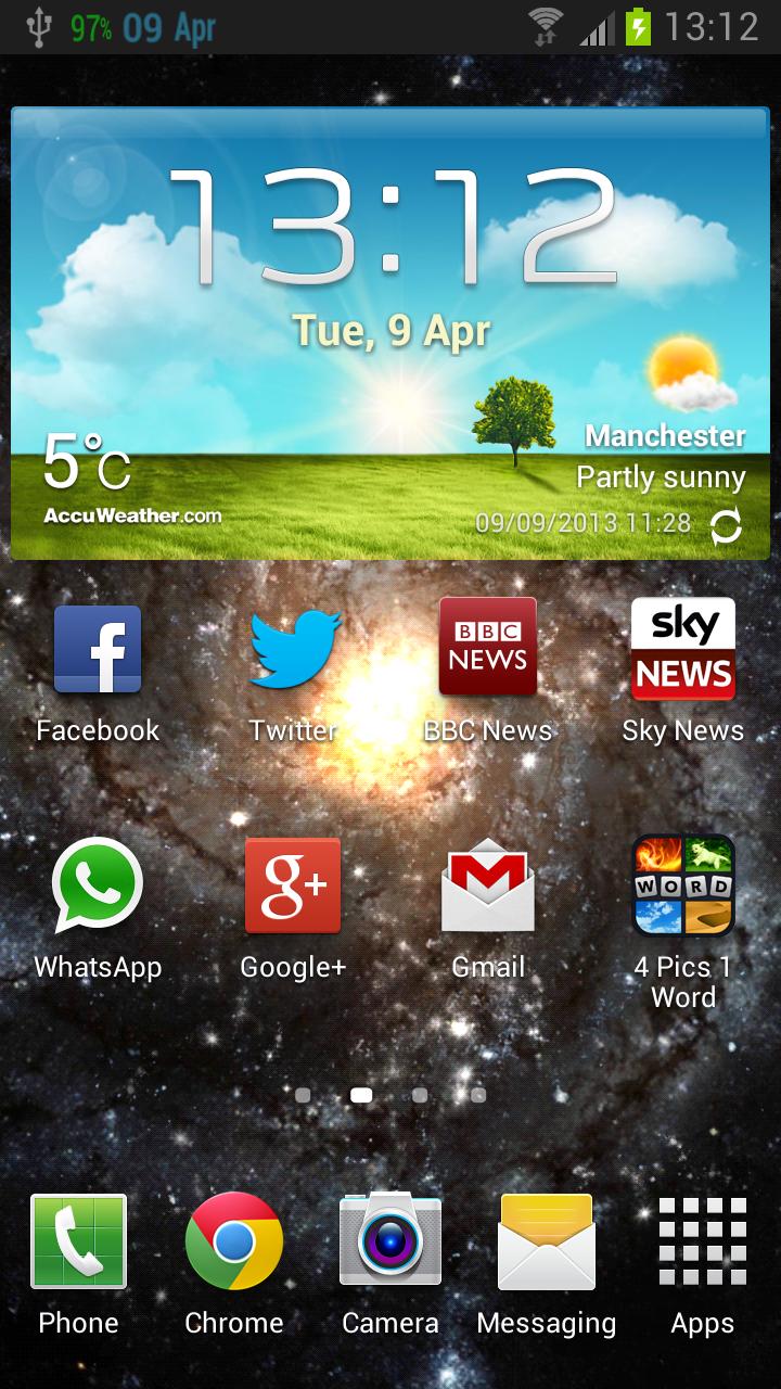 Android application Date Status Bar 2 Pro screenshort