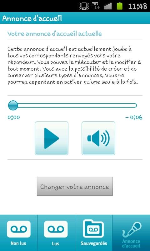 Messagerie vocale visuelle Screen 3