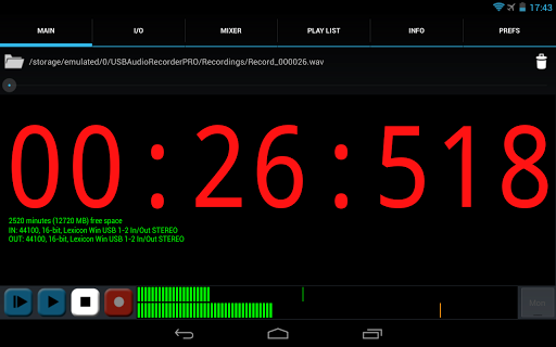 Download USB Audio Recorder PRO apk 1.4.2 free for Android smartphone