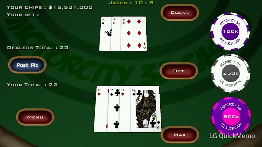 Blackjack Screen 3