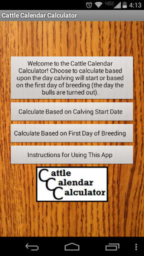 Cattle Calendar Calculator