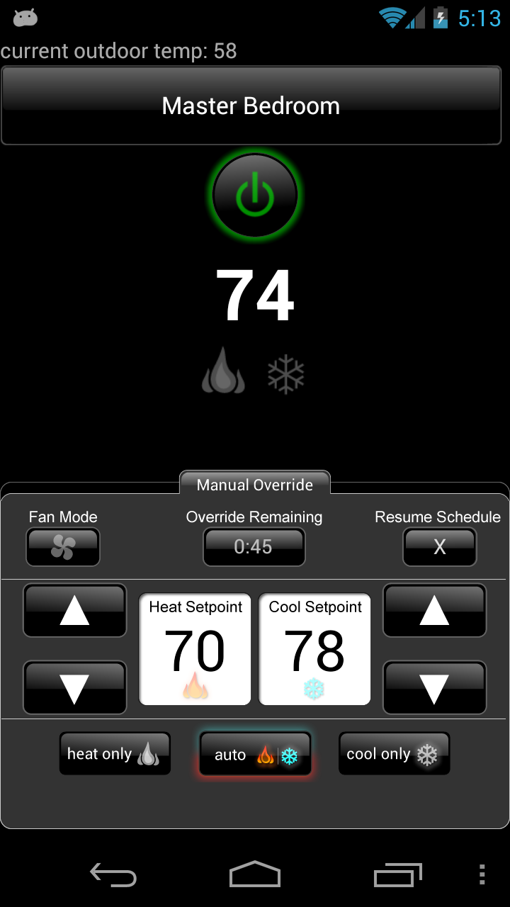 Network Thermostat Pro Screen 1