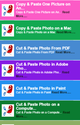 Cut and Paste Photo Guide