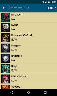 LeagueDroid Screenshots 1