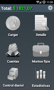 Captura de pantalla de la aplicacion Android GastosM PRO