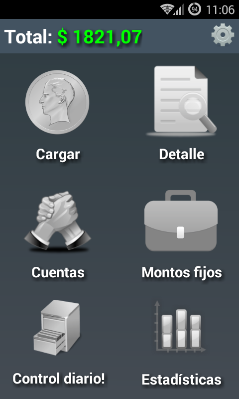 Android-Anwendung GastosM PRO Screenshot