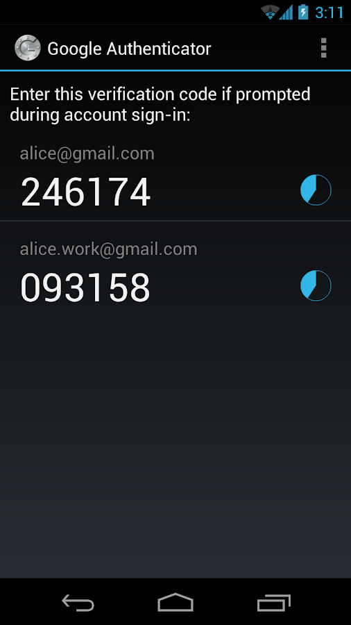 Google Authenticator Android
