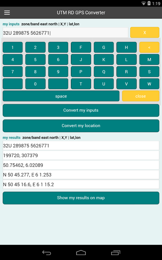 UTM RD GPS converter Android Apps on Google Play