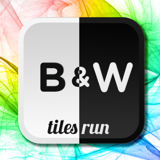 Black & White tiles run LOGO-APP點子