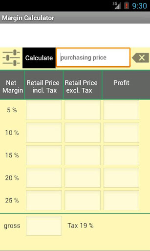 Margin Calculator