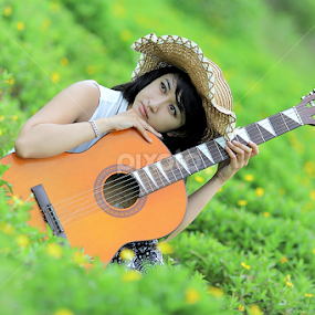 My Guitar by Irvan Blue-Ray - People Portraits of Women