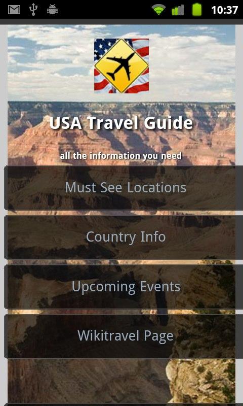 Android application USA Travel Guide screenshort