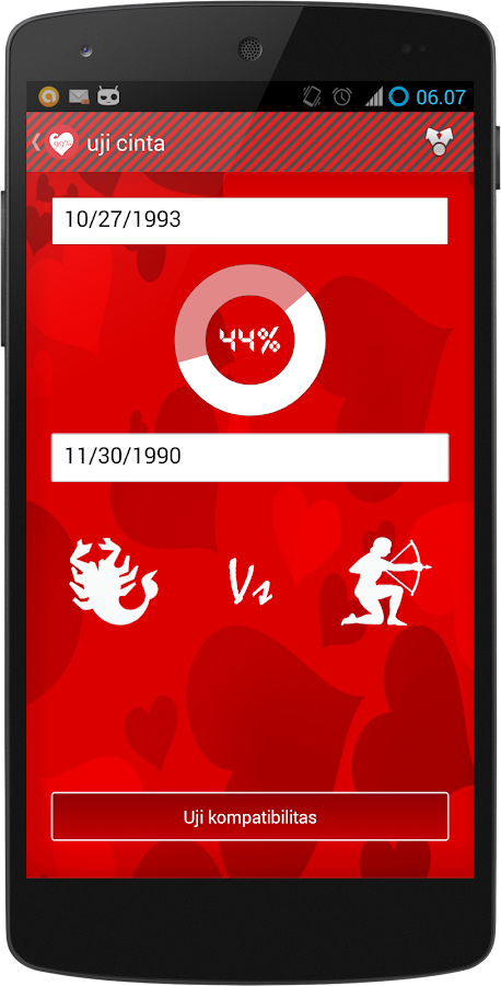   cinta uji kalkulator- tangkapan layar 