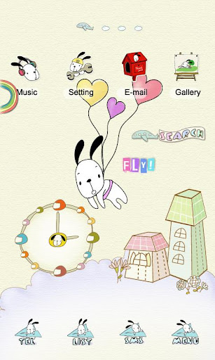 CUKI Theme Fly Cute Dog