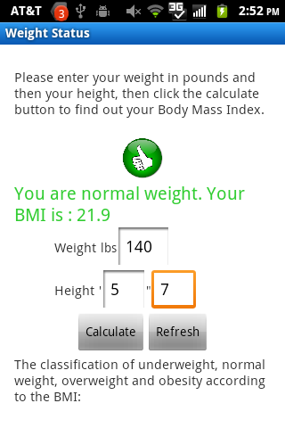 Ideal Weight Status