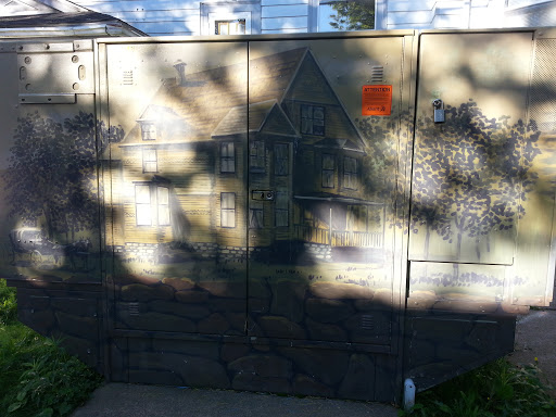Cottage Mural on Junction Box