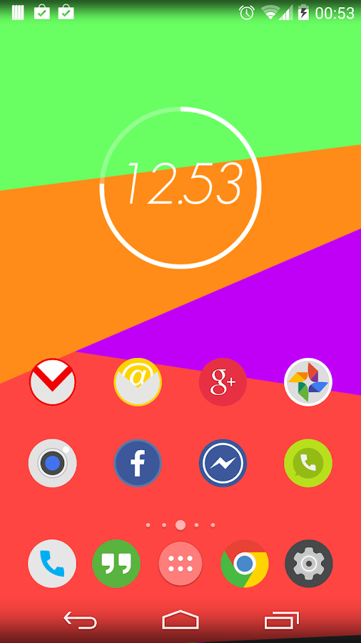 FlatDroid (GO APEX NOVA THEME) - screenshot