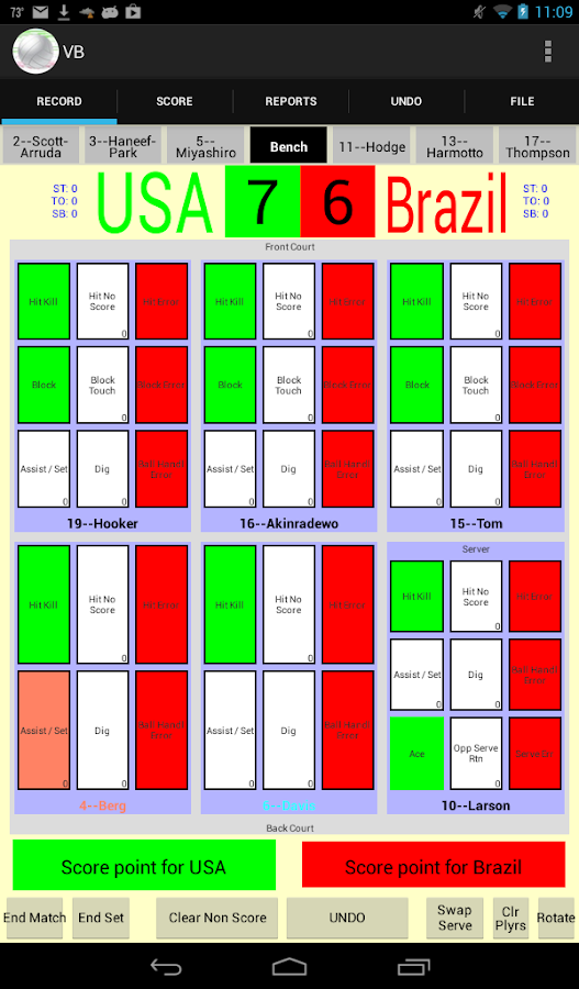 Volleyball Stat! Android Apps on Google Play