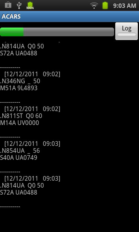 Android application ACARS Decoder screenshort