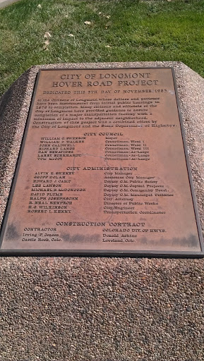 Hover Road Project Plaque