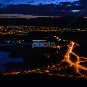 Canberra at Dusk by Pallab Kumar Ganai - City,  Street & Park Skylines