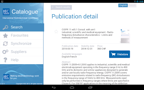 IEC Catalogue Screenshots 2