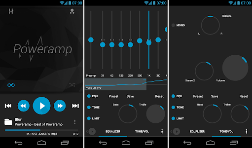 Screenshot Poweramp skin 8in1 Flat Dark v1.0.3