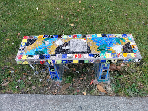 Sunflower Mosaic Bench