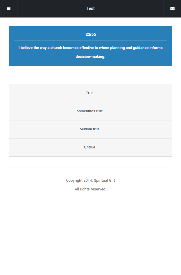 Spiritual Gift App Screen 3
