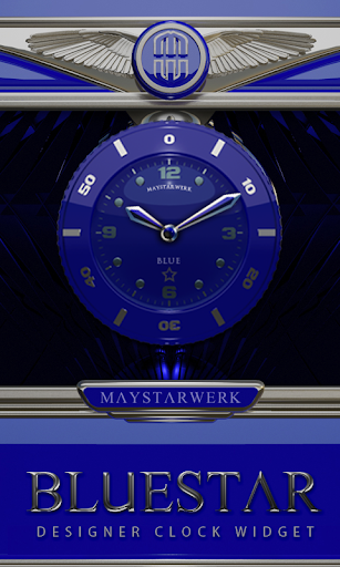 Clock Widget Blue Star