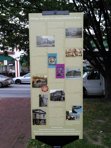 Historic York Road Marker