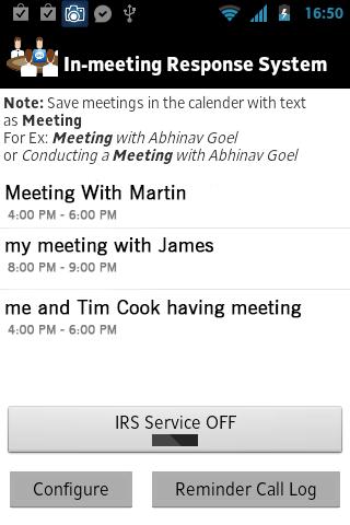 IRS:In-meeting Response System
