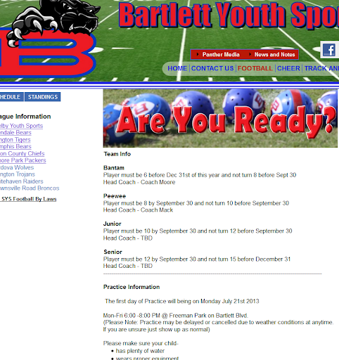 Bartlett Youth Sports Panthers
