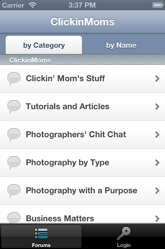Clickin Moms member forum app