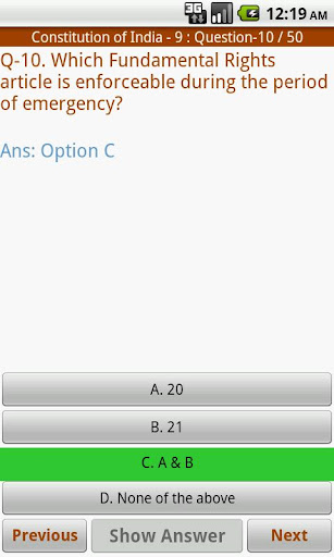 【免費書籍App】Constitution of India - MCQ-APP點子