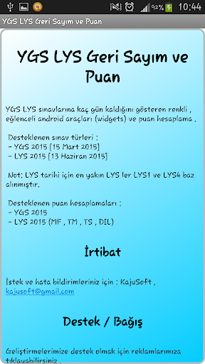 免費下載教育APP|YGS LYS Geri Sayım ve Puan app開箱文|APP開箱王