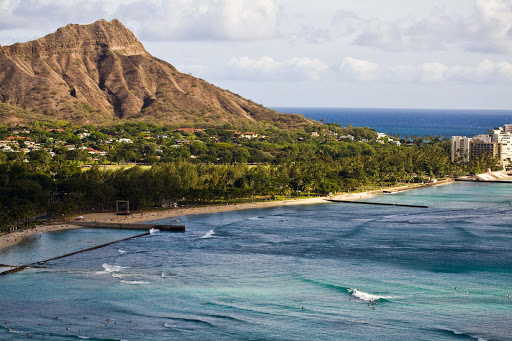 A shot of Diamond Head, known to locals as Leahi. 