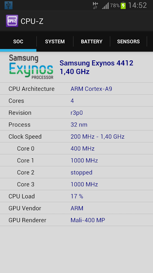 CPU-Z - screenshot