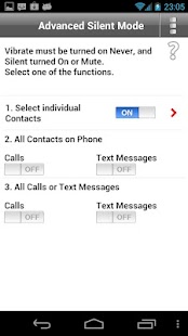 Android application Advanced Silent Mode screenshot